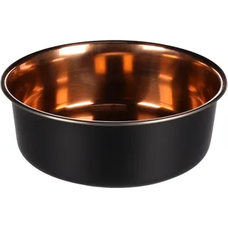 Karlie Flamingo Fress- & Trinknapf Ezra – Rund, Schwarz/Kupfer, 1,8 L | Stilvoller & Rutschfester Napf für Hunde & Katzen!