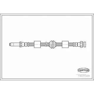 Corteco 19031689 Bremsschlauch vorne | 19031689 Kompatibel mit I (wgr)