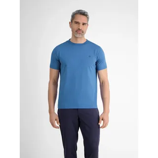 LERROS T-Shirt mit Logo Stickerei, blau
