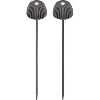 Briloner Außenleuchte Kunststoff/Metall 78,5 cm 2er Set grau