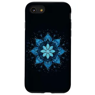 Blaue Schneeflocke Weihnachten Xmas Pyjama Pjs Familie Winter Hülle für iPhone SE (2020) / 7/8