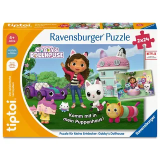 Ravensburger tiptoi Puzzle 00198 Puzzle für kleine Entdecker: Gabby’s Dollhouse, Kinderpuzzle ab 4 Jahren, für 1 Spieler