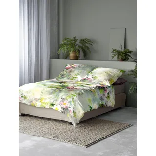 IRISETTE Tokio 8572 Motiv Winterbettwäsche Grün 140 x 200 cm + 90 x 70 cm