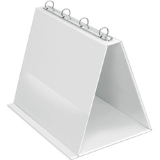 Bild 4101090 - Tisch-Flipchart A4, Präsentation, Flipchart, Aufstellringbuch, aus PVC, Querformat, weiß, 1 Stück