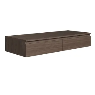 Selsey Bemmi – Hängeschreibtisch / Schminktisch mit Schubladen, Nussbaum Wisconsin, 120 cm - Braun