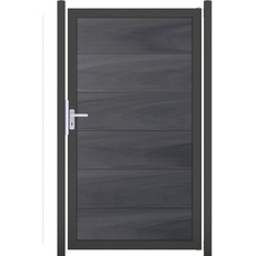 Bild von GroJaViento Zauntor Steingrau co-extrudiert 100x180 cm Rahmen: Anthrazit DB703