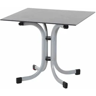 Siena Garden Sola Gartentisch 80 x 80 x 71 cm Silber/Dark Stone