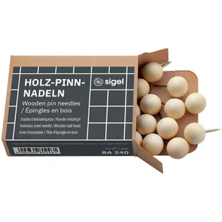 Sigel Zubehör Präsentieren, Holz-Pinnnadeln