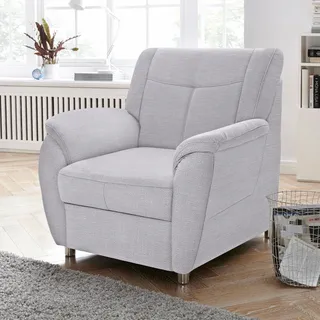sit&more Sessel "Sonoma, B: 95 cm, Federkern-Polsterung, komfortable Sitzhöhe 45 cm" Frei im Raum stellbar, individuell kombinierbar, modernes Design, silber