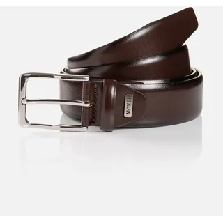 Ledergürtel MONTI "REDDING", Herren, Gr. 95, braun, Rindsleder, Gürtel Ledergürtel, glänzend, elegant