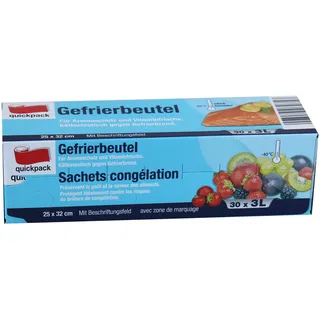 Quickpack Gefrierbeutel 3 ltr. 30 Stück