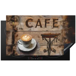 MuchoWow Herdabdeckplatte 90x52 cm Schwarz