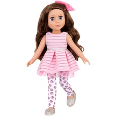 Glitter Girls Puppe Bluebell – Bewegliche 36cm Puppe mit Kleidung, Zubehör und langen Haaren zum frisieren - Spielzeug ab 3 Jahren (6 Teile)