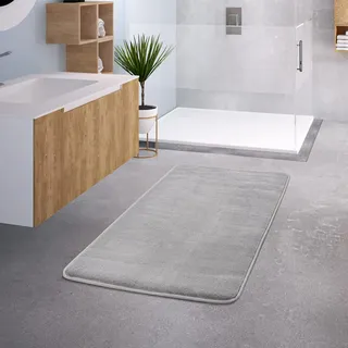 TT Home Badezimmer Badematte Duschmatte rutschfest Waschbar Memory Schaum Stein Muster, Farbe: Grau 3, Größe:60x100 cm