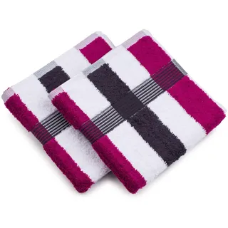 New York Handtuch 2 x 50 x 100 cm cyclam/weiß/graphit