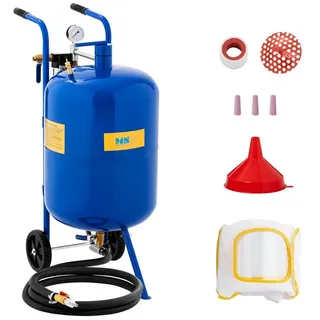 MSW Sandstrahlgerät Siphon-Sandstrahlgerät auf Rädern, 79 L, Länge Arbeitsschlauch 2,5 m, Arbeitsdruck 7,6 bar)