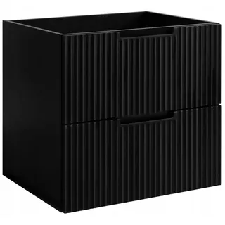 RODAN | Hänge Badschrank - 60 cm - Schwarz - Elegante MDF Fronten - Hängeschrank mit Schubladen - Badmöbel - Badmobel Holz - Schwarz