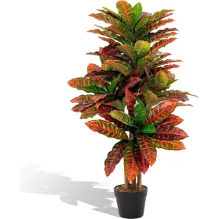 Künstlicher Krotonbaum, 100 cm, bunte Blätter