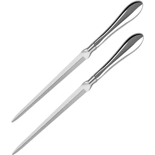 Kulannder Brieföffner, Briefmesser, Metall-Papierschneidemesser, langlebig, vernickelt, 22,9 cm, silberfarben
