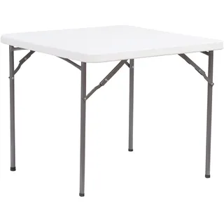VERDELOOK Quadratischer HDPE-Kunststoff-Klapptisch, 86x86 cm Höhe 74 cm