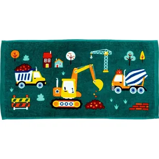 Die Spiegelburg Zauberhandtuch Bagger Ed.2 Gästehandtuch 30 x 50 cm grün