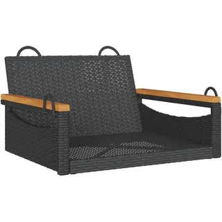 vidaXL Hängesessel Schwarz 63x62x40 cm Poly Rattan - Schwarz