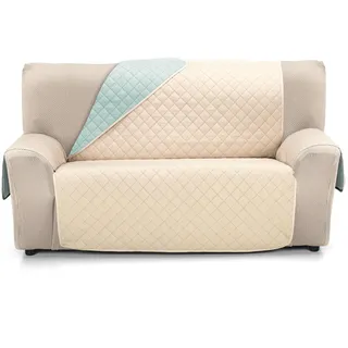 Martina Home Ambar gepolsterter Bezug – 2-Sitzer XL – Beige/Aquamarin