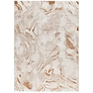 Atticgo Kurzflorteppich Beige / Kupfer Keops 77/150 cm , Beige, Rostfarben , Textil , Abstrakt , Rechteckig , 77x150 cm , Oeko-Tex® Standard 100 , antistatisch, für Fußbodenheizung geeignet, pflegeleicht , Teppiche und Böden, Teppiche