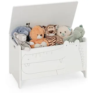 Costway Spielzeugtruhe Weiß , Holz , 33x60 cm , Babymöbel & Kindermöbel, Babyzimmer, Spielzeugkisten
