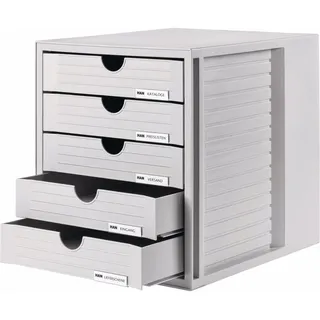 HAN Schubladenbox 36,9 x 36,2 x 31,8 cm 5-tlg. lichtgrau