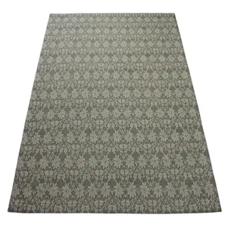 Teppich Flachgewebe Beige Hell Gold Viskose Baumwolle 155x240 cm Jacquard JST18