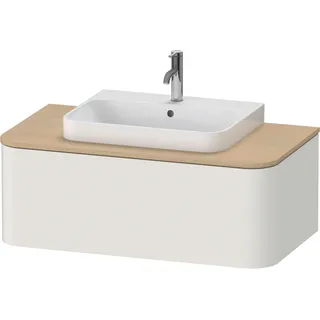 Duravit Happy D.2 Plus Konsolenwaschtischunterbau wandhängend, 1000x550 mm, 1 Auszug, für Aufsatzbecken, HP494103939, Farbe: Nordic Weiß Seidenmatt Lack