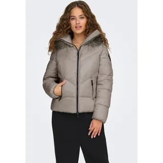 Only »ONLFEVER SHORT PUFFER LIFE CC OTW« mit Kapuze, grau