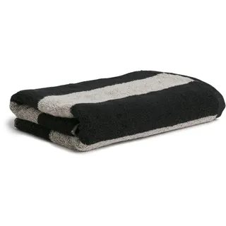 MÖVE Superwuschel Blockstreifen Handtuch 50 x 100 cm aus 100% Baumwolle, Black/Cashmere