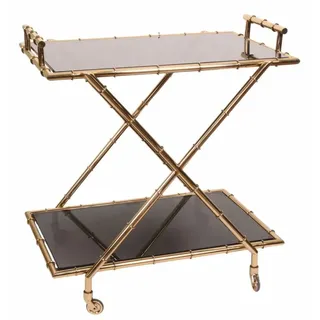 Casa Padrino Luxus Servierwagen Gold 82 x H. 88 cm - Restaurant & Hotel Accessoires