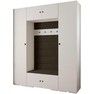 Abiks Möbel Garderoben-Set 236,7/200/47 , Metall , Nachbildung , 10 Fächer , 200x236.7x47 cm , Garderobe, Garderoben-Sets & Garderoben-Serien, Garderoben-Sets