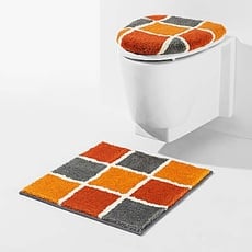 REDBEST WC-Deckelbezug Los Angeles, orange#grau, 47x50 cm