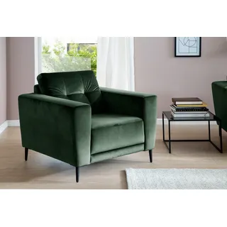 trends by hg Sessel Barcelona Polyester 96 x 86 x 89 cm Grün mit Metallfuss