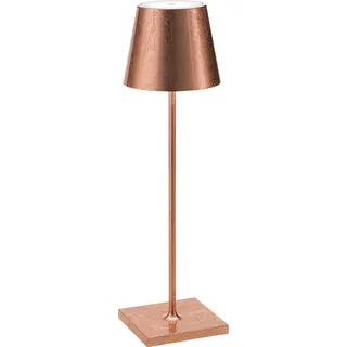 Poldina Pro Copper Leaf LED-Tischleuchte, wiederaufladbar und dimmbar mit einer Akkulaufzeit von bis zu 12 Stunden - Kupfer