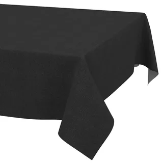 ANRO Tischdecke abwaschbar Anthrazit Leinenoptik Rechteckig 140 x 140 cm – Gartentischdecke Indoor Outdoor wasserabweisend schmutzabweisend pflegeleicht Schnittkante