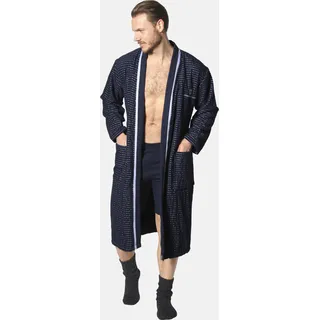 Hausanzug JAN VANDERSTORM "Bademantel TRIFRED" Gr. 6XL, blau (dunkelblau), 6XL, Obermaterial: 100% Baumwolle CO., Hausmäntel, Hausanzug