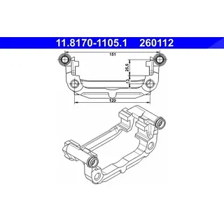 ATE Halter, Bremssattel ATE 11.8170-1105.1