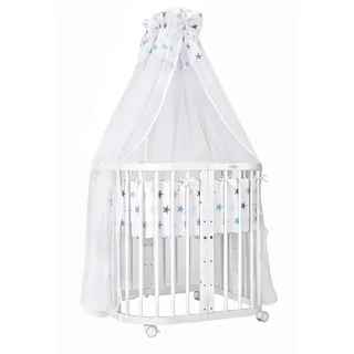 Waldin Babybett 7in1 Sterne Blau 77,5 x 75 cm