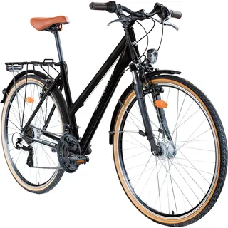 Zündapp T700 700c Trekkingrad ab 160 cm Damen Fahrrad Trekking 28 Zoll Trekkingfahrrad StVZO 50 cm - Schwarz