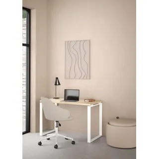 INOSIGN Schreibtisch »Sign Arbeitstisch, Sekretär, Bürotisch,«, Cleanes Design, Metallbeine, Breite 120 oder 150 cm, weiß