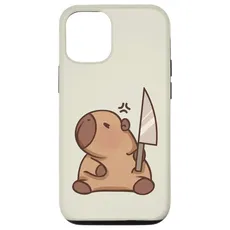 Hülle für iPhone 12/12 Pro Capybara mit Messer