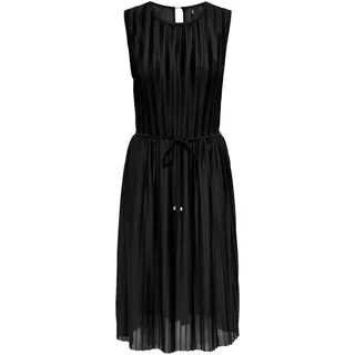ONLY Damen Onlelema S/L Plisse Dress Box JRS Jerseykleid, Schwarz, M EU