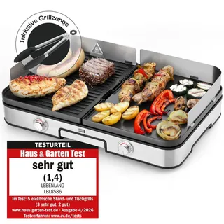 LEBEN LANG Tischgrill 2400W schwarz