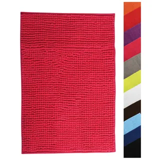 MSV Badteppich Chenille Pink 40 x 60 cm