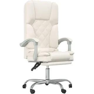 vidaXL Bürostuhl mit Massagefunktion Creme Kunstleder - Beige
